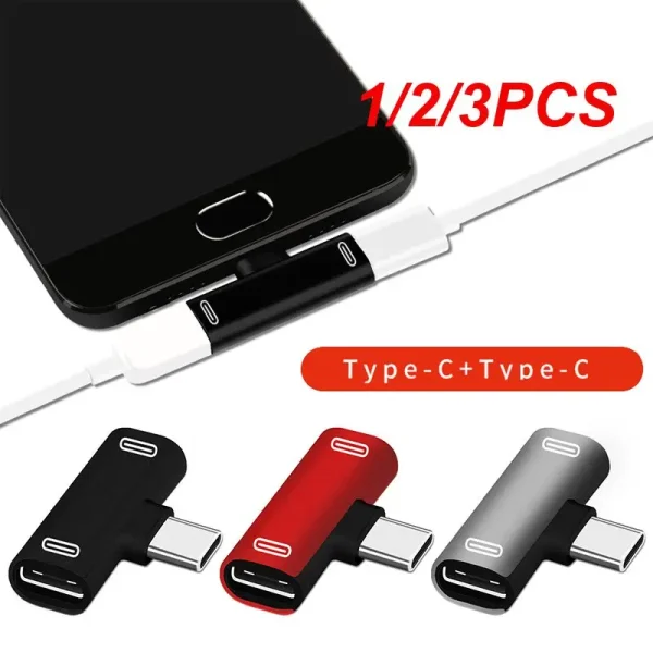 1/2/3PCS 3 In 1 USB C To Type-C Adapter USB Type C Charging Cable Charger Earphone Converter For Xiao Mi 8 Mi 6 Headphone