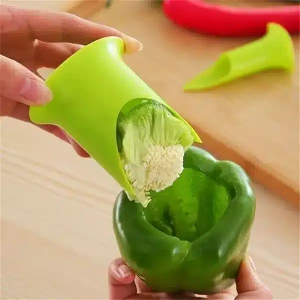 2PCS/Set Slicer Vegetable Cutter Pepper Fruit Tools Cooking Device Kitchen Seed Remover Creative Corer Cleaning Coring Gadget - Image 2