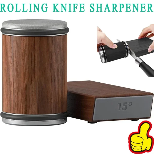 Diamond Rolling Knife Sharpener Kitchen Magnetic Roller Sharpeners Professional Woodwork Grinding System Tool 15/20° Whetstone