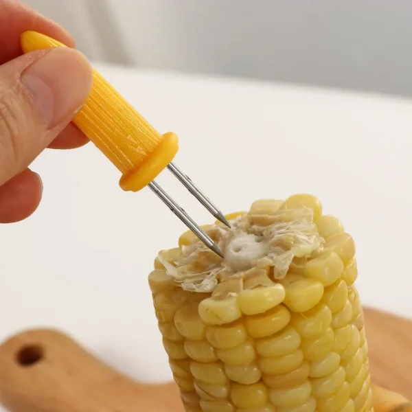 for Camping Corn On the Cob Home Kitchen Gadget BBQ Supplies Sweetcorn Grilling Fork BBQ Prong Set Corn Skewer Corn Holder - Image 2