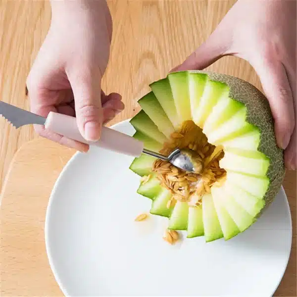 Fruit Platter Carving Knife Melon Spoon Ice Cream Dig Scoop Watermelon Kitchen DIY Cold Dishes Gadgets Slicer Tools Food Cutter - Image 6