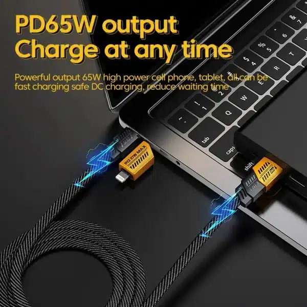 4 in 1 PD 65W 27W USB Cable Type C Dual Connector Lighting Mecha Style Fast Charging USB C Cable For iPhone 15 Samsung Xiaomi - Image 6