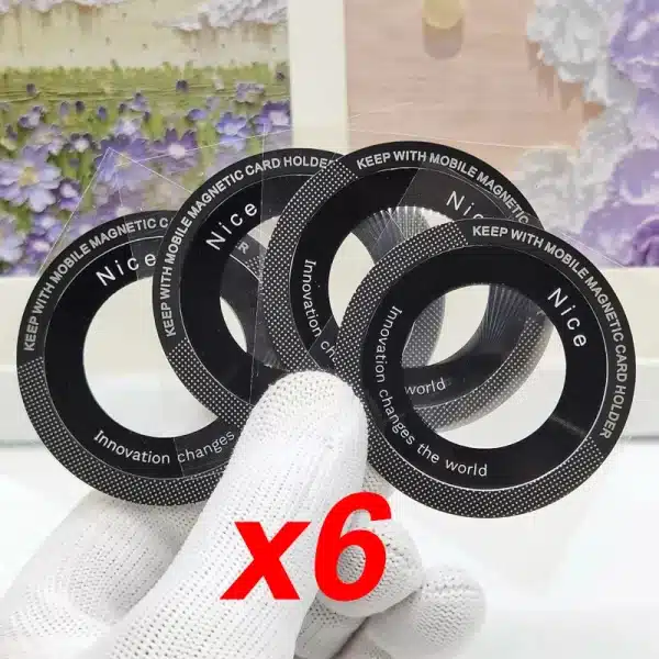 6Pcs for Magsafe Magnetic Metal Ring Universal Sticker Support Wireless Charger Metal Plate Sheet for Magnet Car Holder
