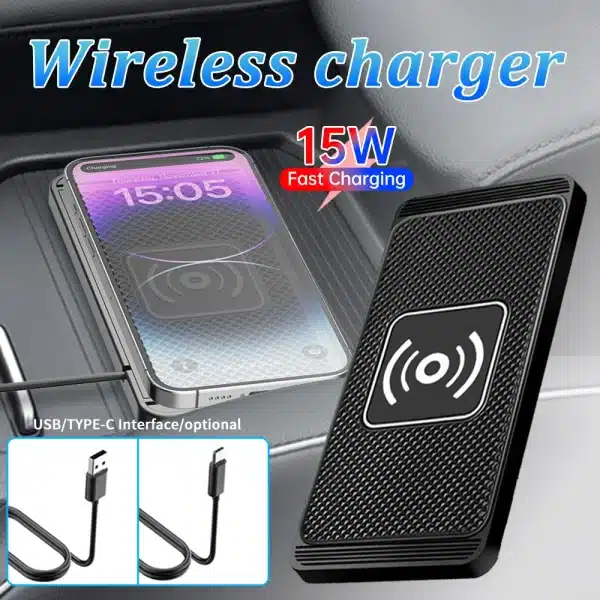 Wireless Charger For Car Silicone Pad Fast Car Wireless Charging Non-slip Wireless Charger Dock Station Pad for iPhone Samsung