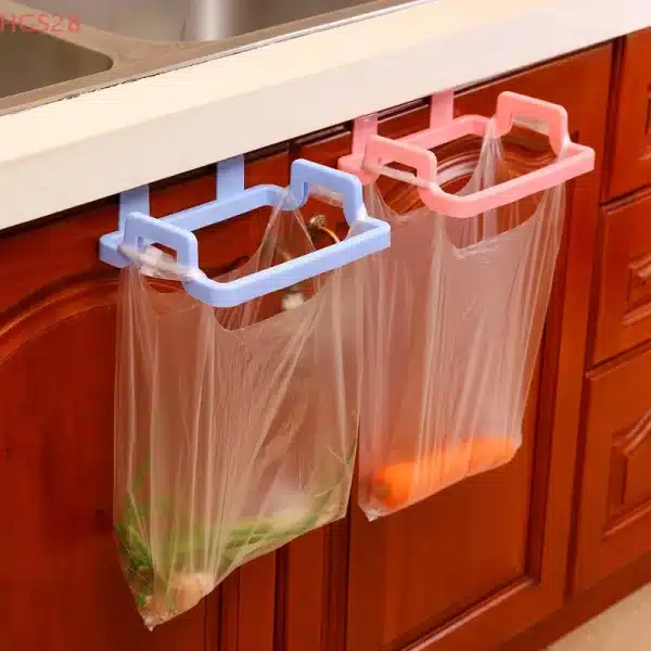 1 Pack Hanging Trash Bag Holder Cabinet Storage Rag Hook Trash Can Kitchen Accessories Gadgets - Image 4