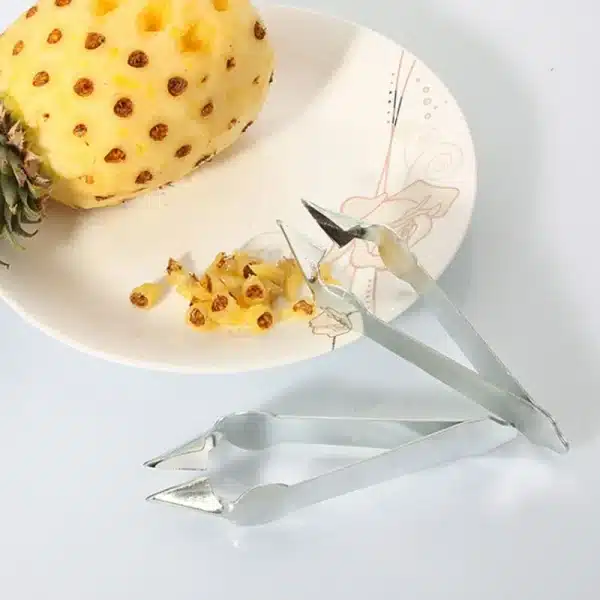 2PCS Stainless Steel Strawberry Huller Fruit Peeler Pineapple Corer Slicer Cutter Kitchen Knife Gadgets Pineapple Slicer Clips - Image 2