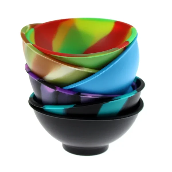 1Pcs Household Silicone Container Bowl 70mm Multi-Color Tobacco Herb Smoking Accessories Kitchen Home Smoke Storage Box