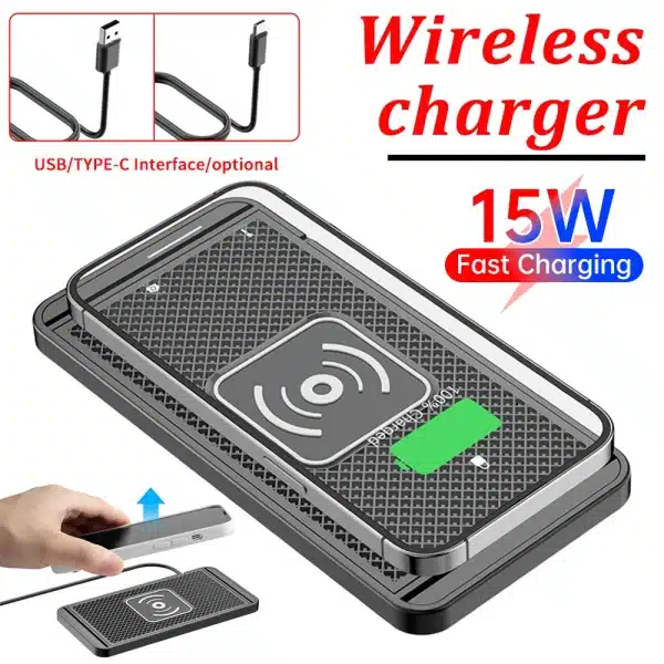 Wireless Charger Can Cut 15W Intelligent Automatic Sensing Suitable For Android, Huawei Fast Charging, Car Home Charger