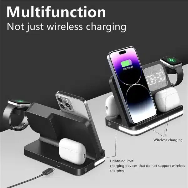 Wireless Charger Stand For iPhone 15 14 Samsung S23 S22 Ultra Fold Z Flip Galaxy Watch Active Buds Fast Charging Station Holder - Image 5