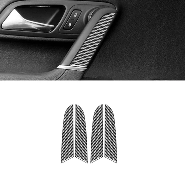 For Volkswagen CC 2012-2018 Soft Carbon Fiber Interior Door Handle Cover Trim Sticker Replacement Parts