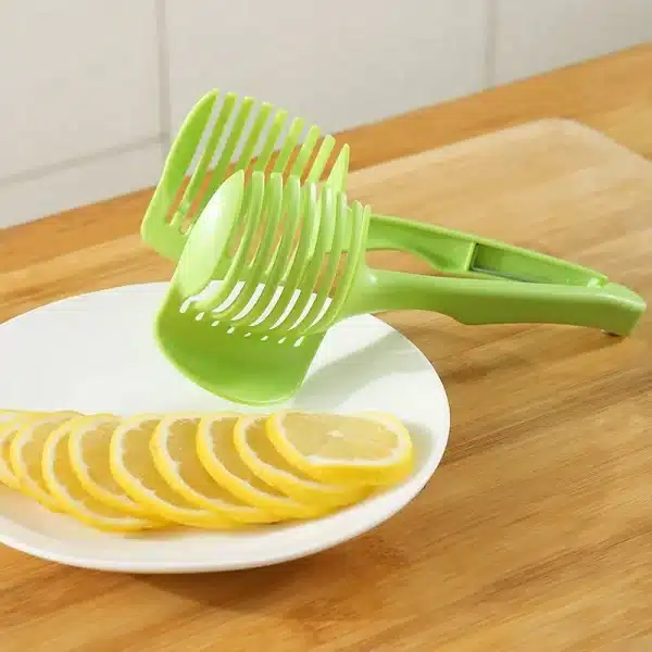 Two colors Kitchen Handheld Orange Lemon Slicer Tomato cutting clip Fruit slicer Onion slicer Kitchenware Knife accessories - Image 3