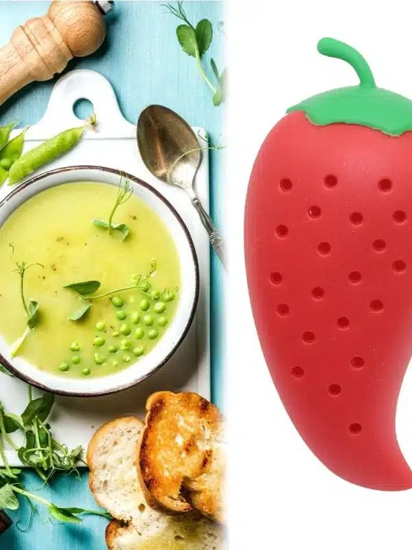 Creative Pepper Shape Spice Filter Stew Soup Soup Silicone Seasoning Bag Kitchen Practical Gadgets Spice Container Spice Jar Set - Image 3
