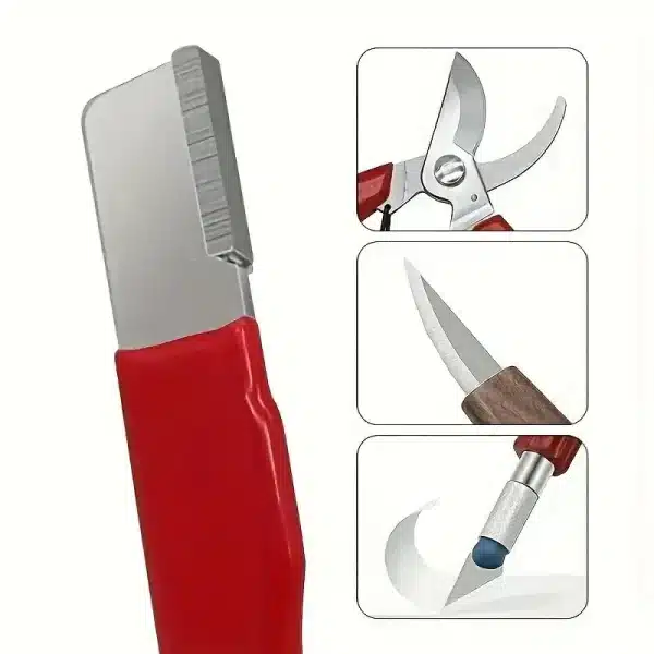 Precision Edge Professional Kitchen Knife Scissors Sharpener - Portable Tungsten Steel and Diamond Ceramic Grinding Stone, Suita - Image 5
