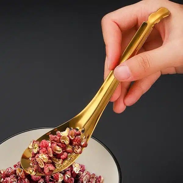 304 Stainless Steel Strainer Spoon Molecular Cuisine Caviar Spoon Useful Kitchen Cooking Gadgets Egg Yolk Caviar Colander - Image 4