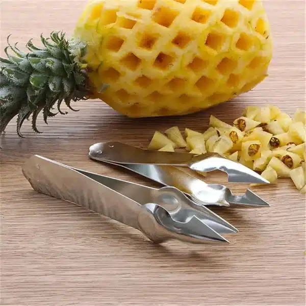 Stainless Steel Strawberry Huller Fruit Peeler Pineapple Corer Slicer Cutter Kitchen Knife Gadgets Pineapple Slicer Clips New - Image 2