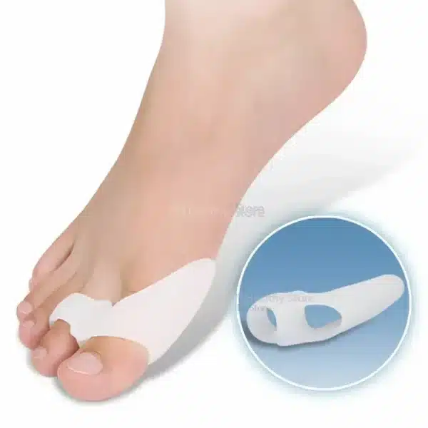 1Pair Silicone Gel Foot Fingers Two Hole Toe Separator Thumb Valgus Protector Bunion Adjuster Hallux Valgus Guard Feet Care