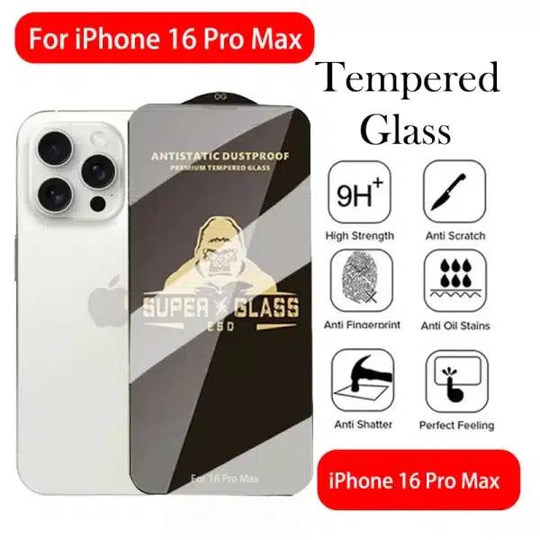 Black King Kong Gorilla Tempered Glass For iPhone 16 Pro Max Screen Protector for IPHONE 16 PRO MAX PLUS