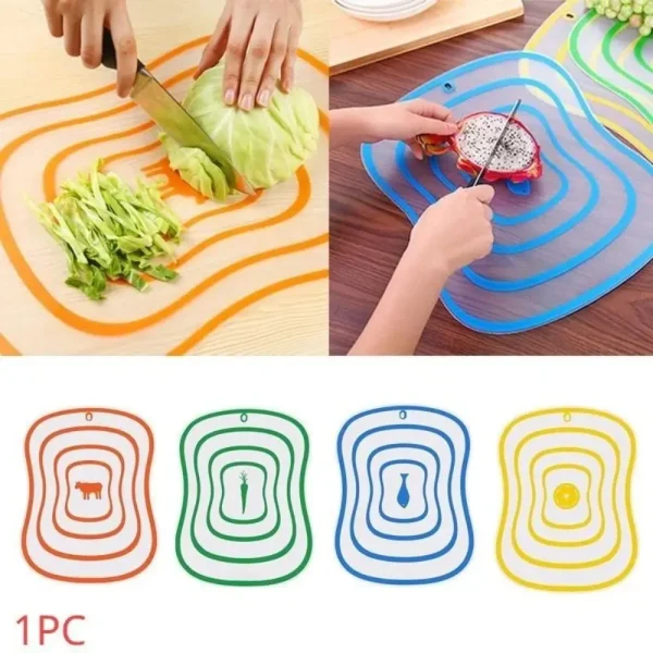 Flexible Cutting Board New Antibacteria Transparent Kitchen Gadgets PP Non-slip Classification Chopping Board Kitchen