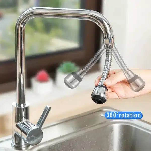 2 Modes 360 Rotatable Bubbler High Pressure Faucet Extender Water Saving Bathroom Kitchen Accessories Supplies Kitchen Gadgets - Image 4