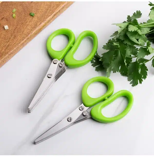 Multifunctional Muti Layers Stainless Steel Knives Multi-Layers KItchen Scissors Scallion Cutter Herb Laver Spices Cook Tool Cut - Image 6