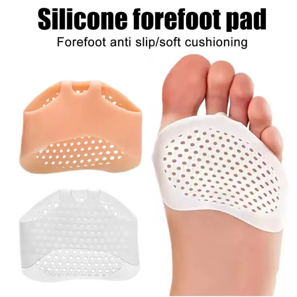 1 Pair Silicone Metatarsal Pads Toe Separator Pain Relief Foot Pads Orthotics Foot Massage Insoles Forefoot Socks Foot Care Tool