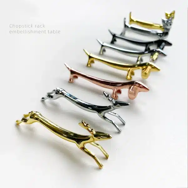 Folks Knives Holder Set Cat Dog Deer Design Kitchen Gadget Alloy Material Chopsticks Holder Tableware Rest Dinner Decoration - Image 3