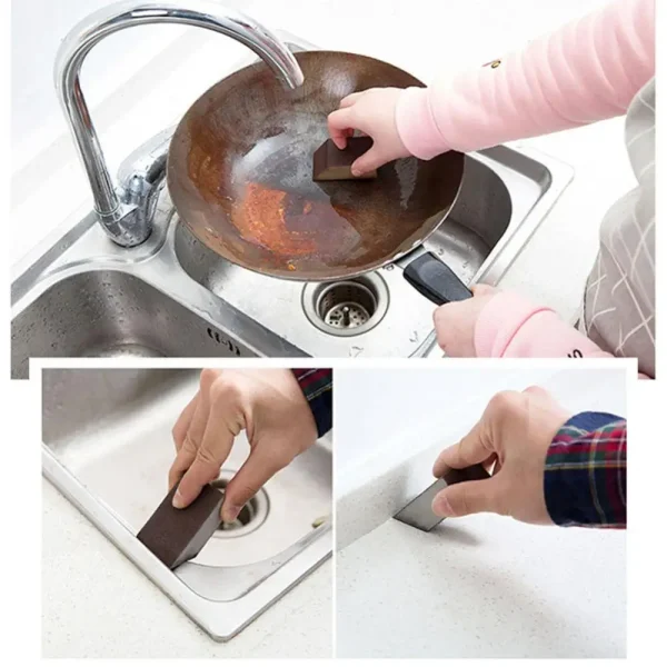 Magic Sponge Nano Eraser Rust Remover Brush Dish Pot Cleaning Emery Descaling Clean Rub Pots Kitchen Tools Gadgets Accessories - Image 4