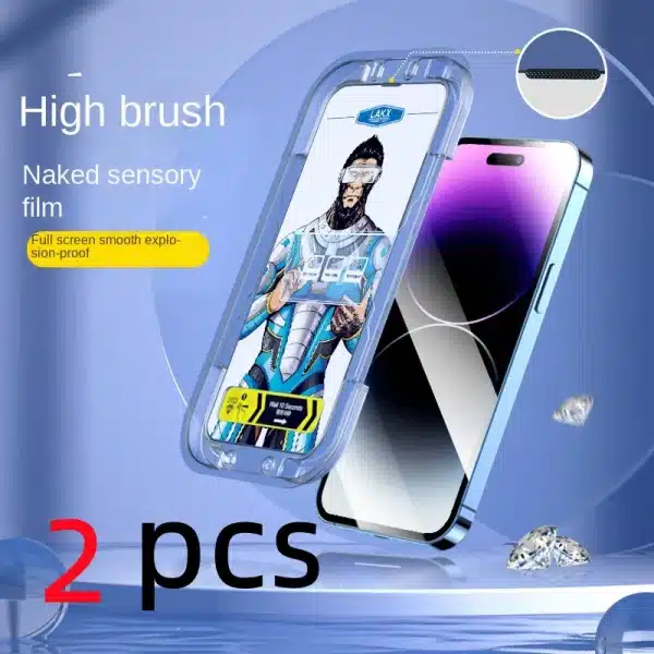 Full Cover Screen Protector Tempered Glass One Touch Easy Install Edge Clear for iPhone 14 Pro Max 13 XR XSMAX