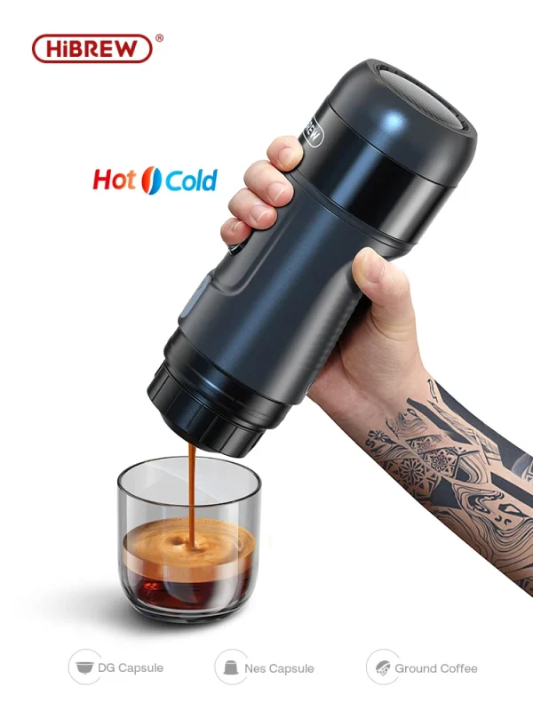 HiBREW Portable Coffee Machine for Car & Home,DC12V Expresso Coffee Maker Fit Nexpresso Dolce Pod Capsule Coffee Powder H4A - Image 2