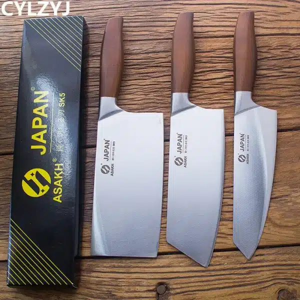 Stainless Steel Japanese Chef Knives Set Meat Fish Vegetables Chopping Cleaver Butcher Knife Chinese Kitchen Knife with Gift Box - Image 4