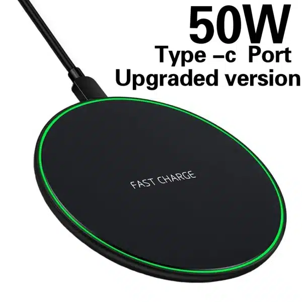 50W Wireless Charger For iPhone 13 12 15 Pro Xs Max Mini X Xr Induction Fast Charging Pad For Samsung S22 S21 s8 s9 s10 Note