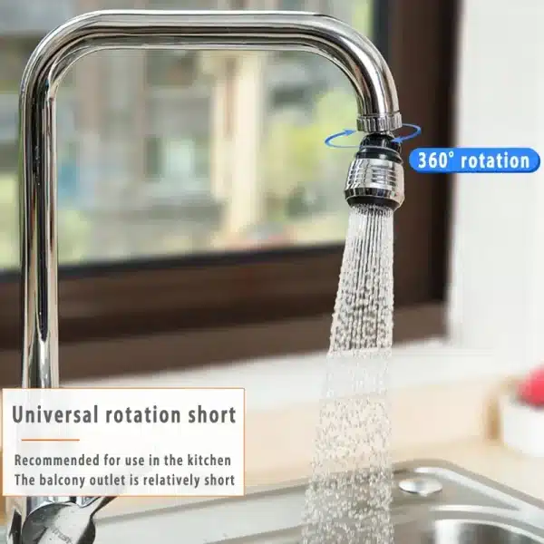 2 Modes 360 Rotatable Bubbler High Pressure Faucet Extender Water Saving Bathroom Kitchen Accessories Supplies Kitchen Gadgets - Image 5