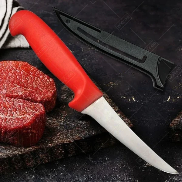 WXCOO Stainless Steel Skinning Carving Knife Kitchen Boning Knife Meat Butcher Cleaver Utility Chef Slicing Fish Fruit Knives