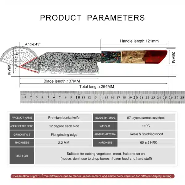 Damascus Knife 5.5 inch Kiritsuke Kitchen Chef Japanese Knife AUS-10 High Carbon Stainless Steel Knives Cooking Tools Grandsharp - Image 6