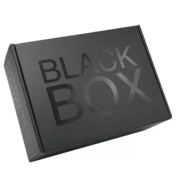 2025 New Trend Black Post Box Wholesale Customized Packaging Box Fashion Corrugated Paper Foldable Printing Transport Box - Image 3