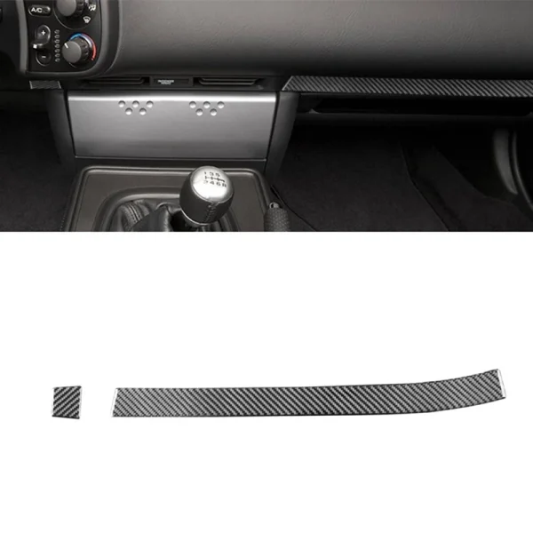 For Honda S2000 2000-2009 Soft Carbon Fiber Center Console Co-Pilot Dashboard Trim Strip Sticker Interior Replacement Parts