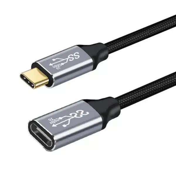 Typec Male to Female Data Cable Docking Elbow Extension Cable USB3.1Gen2 Fast Charge Switch Extension Cable - Image 2