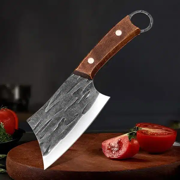 Household Mini Meat Cleaver Stainless Steel Fish Knife with Wooden Handle Small Kitchen Vegetable Slicing Fruit Knife - Image 3