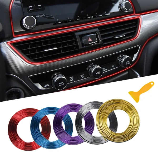 5m Universal Car Accessories Insert Trim Styling Interior Decor For 206 Peugeot Replacement Parts For Interior