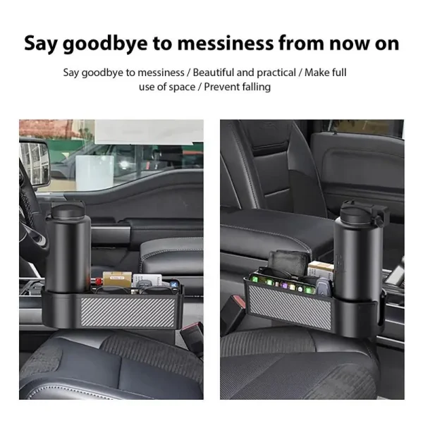 Car Seat Filler Organizer Universal Car Seat Box Drink Holder Gap Phone Storage Interior Replacement Parts For Vehicles Supplies - Image 4