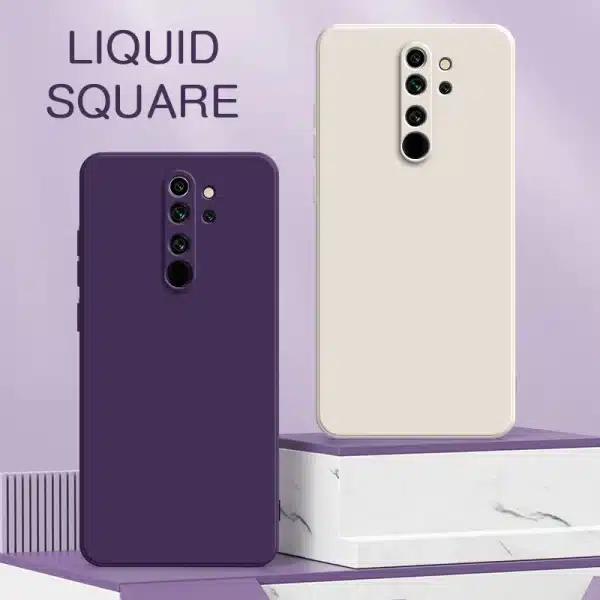 Original Square Liquid Silicone Cute Case for Xiaomi Redmi Note 8 Pro Full Protective Back Cover Note8 T Note8Pro 8Pro Phone Bag