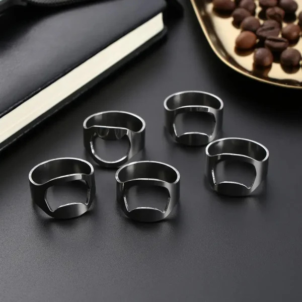 1/3PCS Portable Stainless Steel Home & Living Finger Ring Openers Kitchen Tool Gadgets Beer Bottles Opener Bar Supplies - Image 4