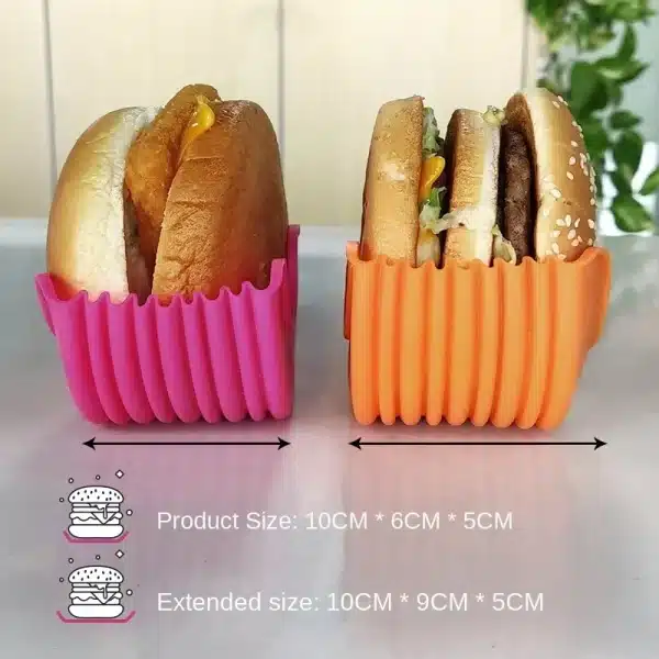 Silicone hamburger rack Non-food contact kitchenware Anti-drop fixing box Washable retractable gadgets Kitchen accessories1PC - Image 5