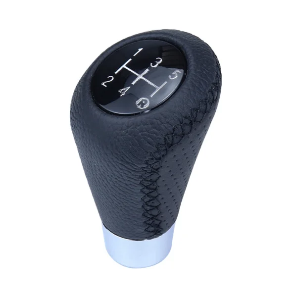 Universal Manual Leather Red Black Stitch Car Gear Stick Shift Knob Shifter Lever Pen Replacement Gearstick Car Interior Parts - Image 2