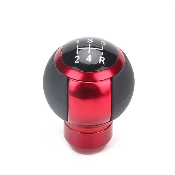 Universal Manual Leather Red Black Stitch Car Gear Stick Shift Knob Shifter Lever Pen Replacement Gearstick Car Interior Parts - Image 5