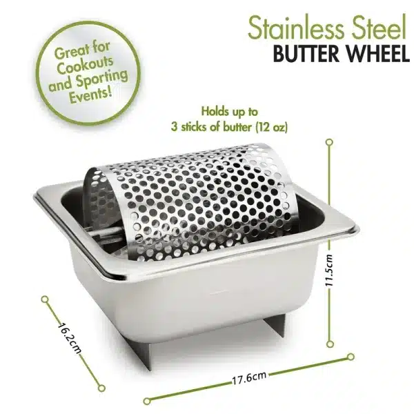 Butter Wheel for Evenly Spread Stainless Steel Melted Butter Dispenser Butter Roller Kitchen Gadgets American Burger Toos - Image 5