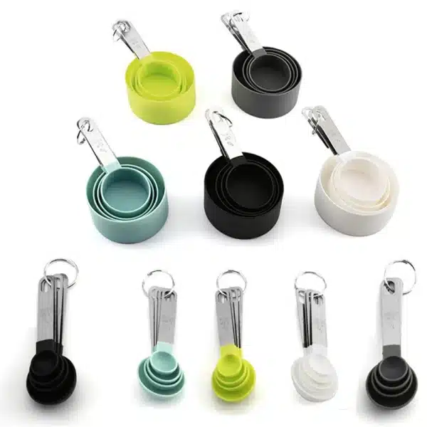 8PCS Measuring Cups Spoons Set For Baking Cake Pastry Cooking Utensils Stainless Steel Handle Kitchen Tools Accessories Gadget - Image 3