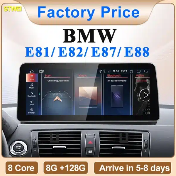 2024 New ID6 ID7 ID8 UI 12.3inch Android System Wireless Carplay AUTO For BMW 1Series E81 E82 E87 E88 CCC CIC Car Video Players