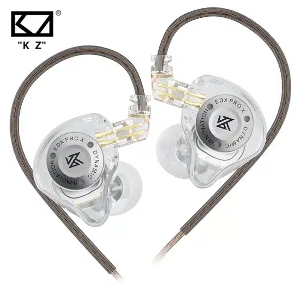 KZ EDX PRO X IEM Earphones Dynamic Drive HiFi Deep Bass Sound Earbud Sport Music Noise Cancelling Headset with Detachable Cable