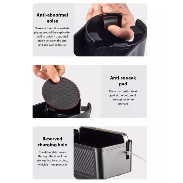 Car Seat Filler Organizer Universal Car Seat Box Drink Holder Gap Phone Storage Interior Replacement Parts For Vehicles Supplies - Image 5